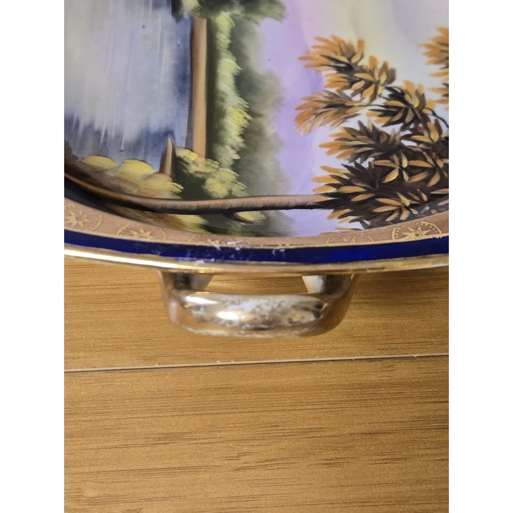 Antique Noritake Nippon Hand-Painted Porcelain Serving Bowl. Some Wear See Pics - Picture 9 of 13